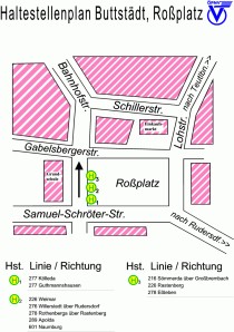 Haltestellenlageplan Buttst�dt, Ro�platz